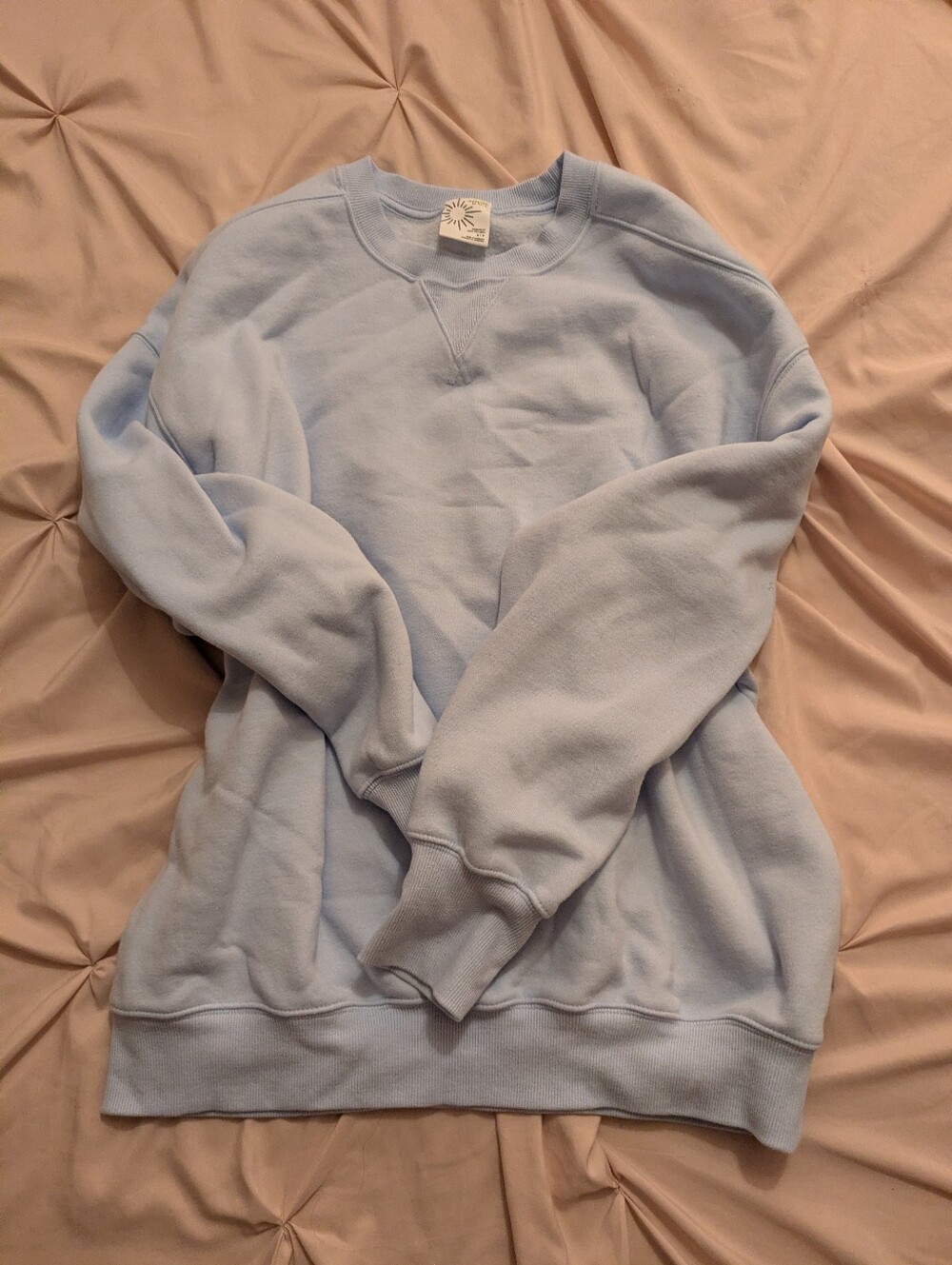 Aerie Offline Oversized Crew Neck Sweatshirt, Baby Blue